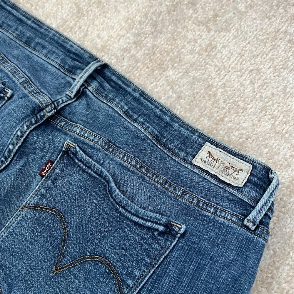 Levi’s Mid Rise Stretch Blue Skinny Jeans 18W - Picture 9 of 11